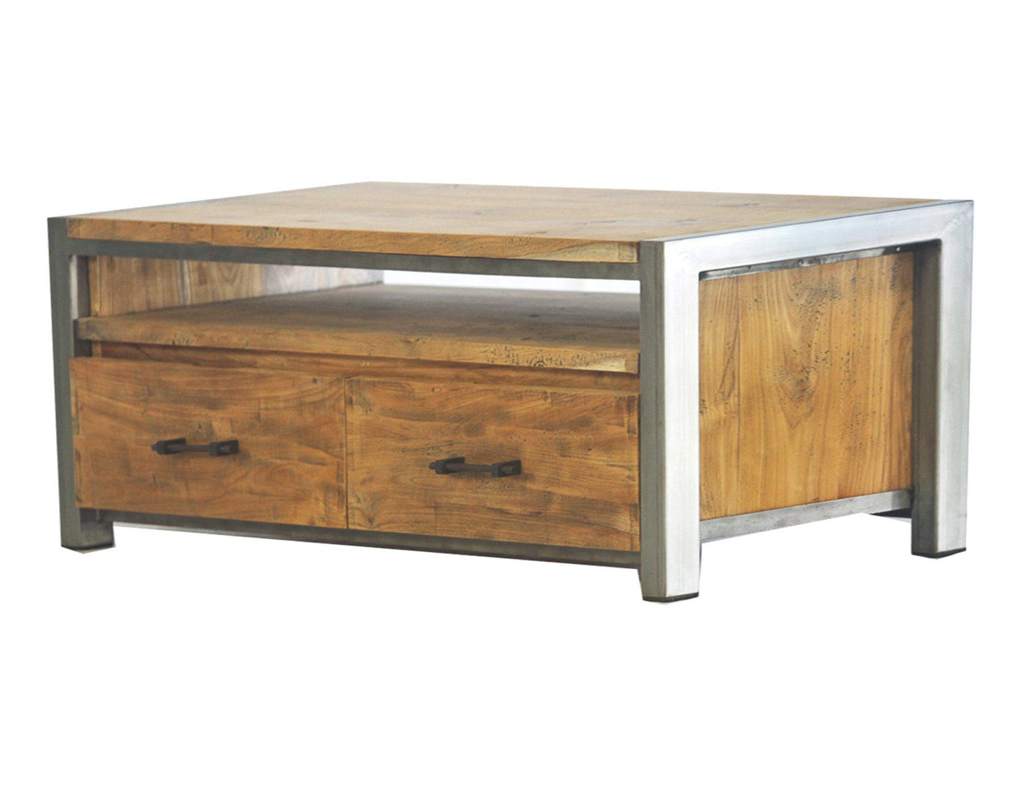 Mesa baja vintage asiática de madera de teca - Art. AUDIO-2D-50