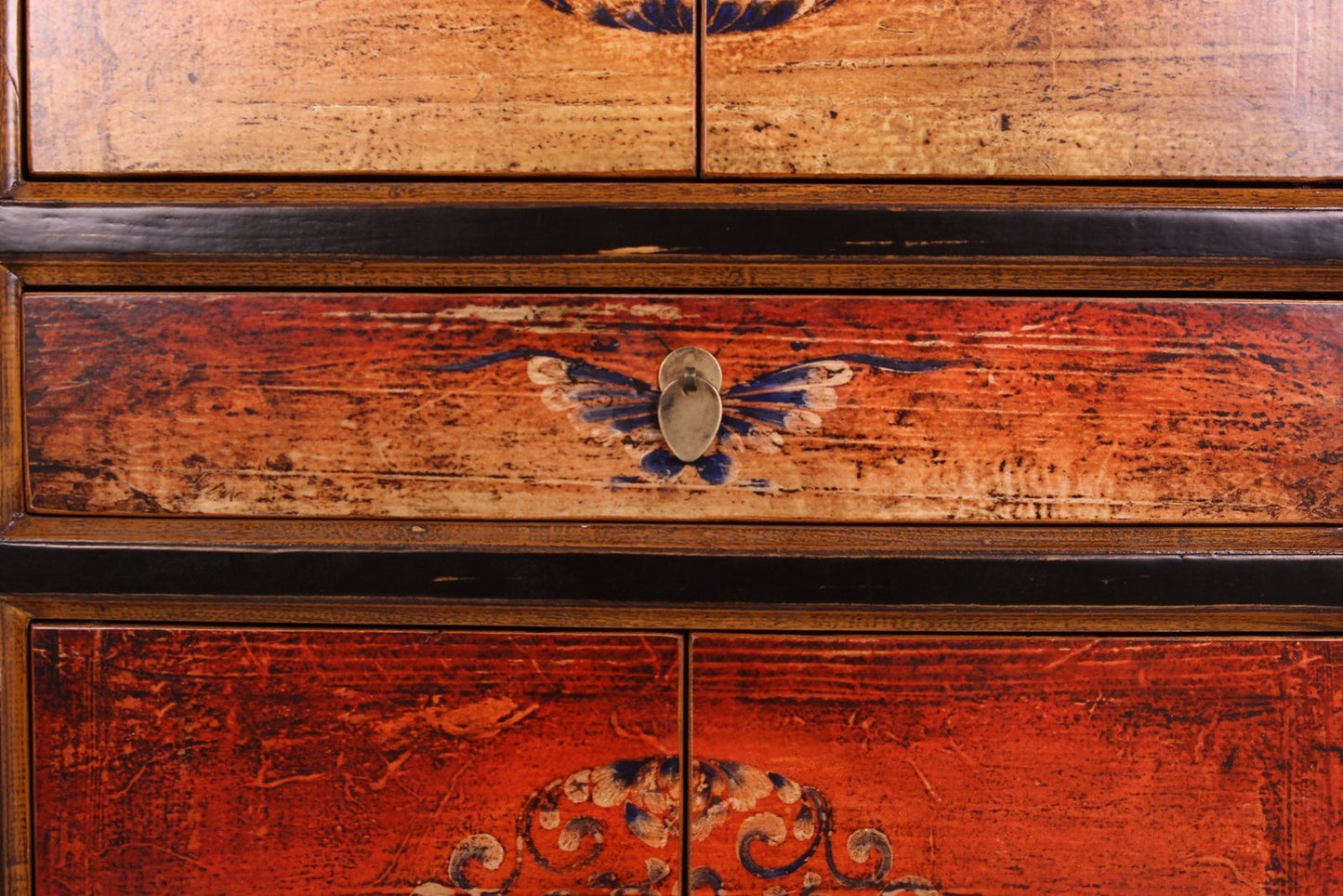 Étagère de commode de placard de mariage vintage en Asie « Feu » - Article 33723-5
