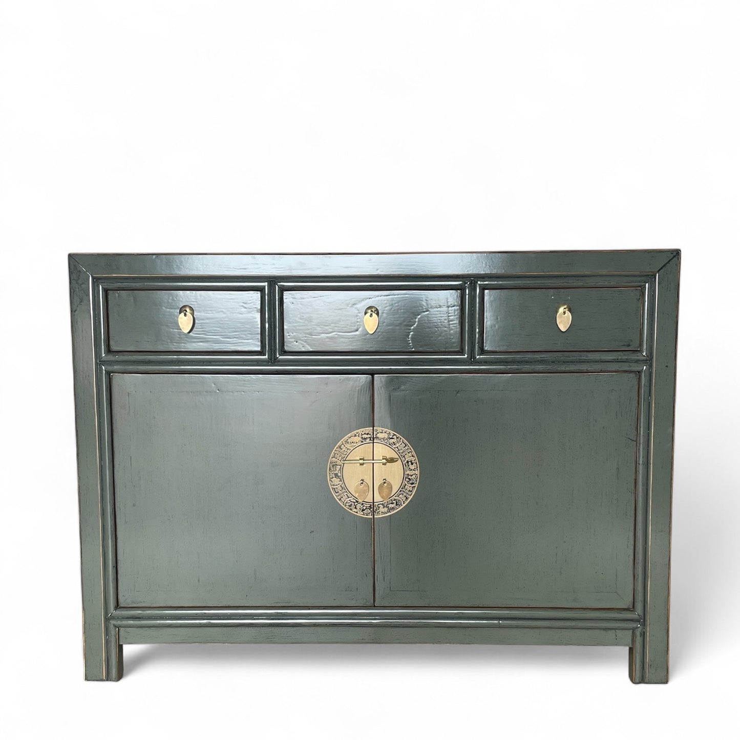 Vintage Asia Chinesische Kommode Sideboard Regal Dunkelgrau - Art. 33083-Cloud