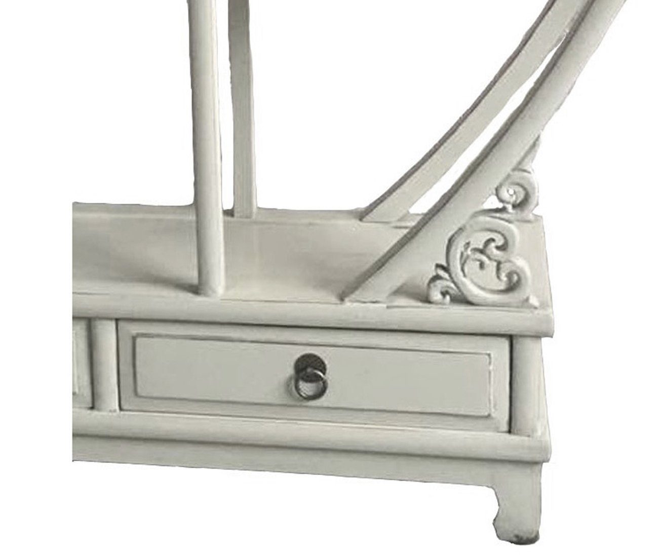 Vintage Asia Chinesisches Regal Rundregal Elfenbein - Art. A344/mokka