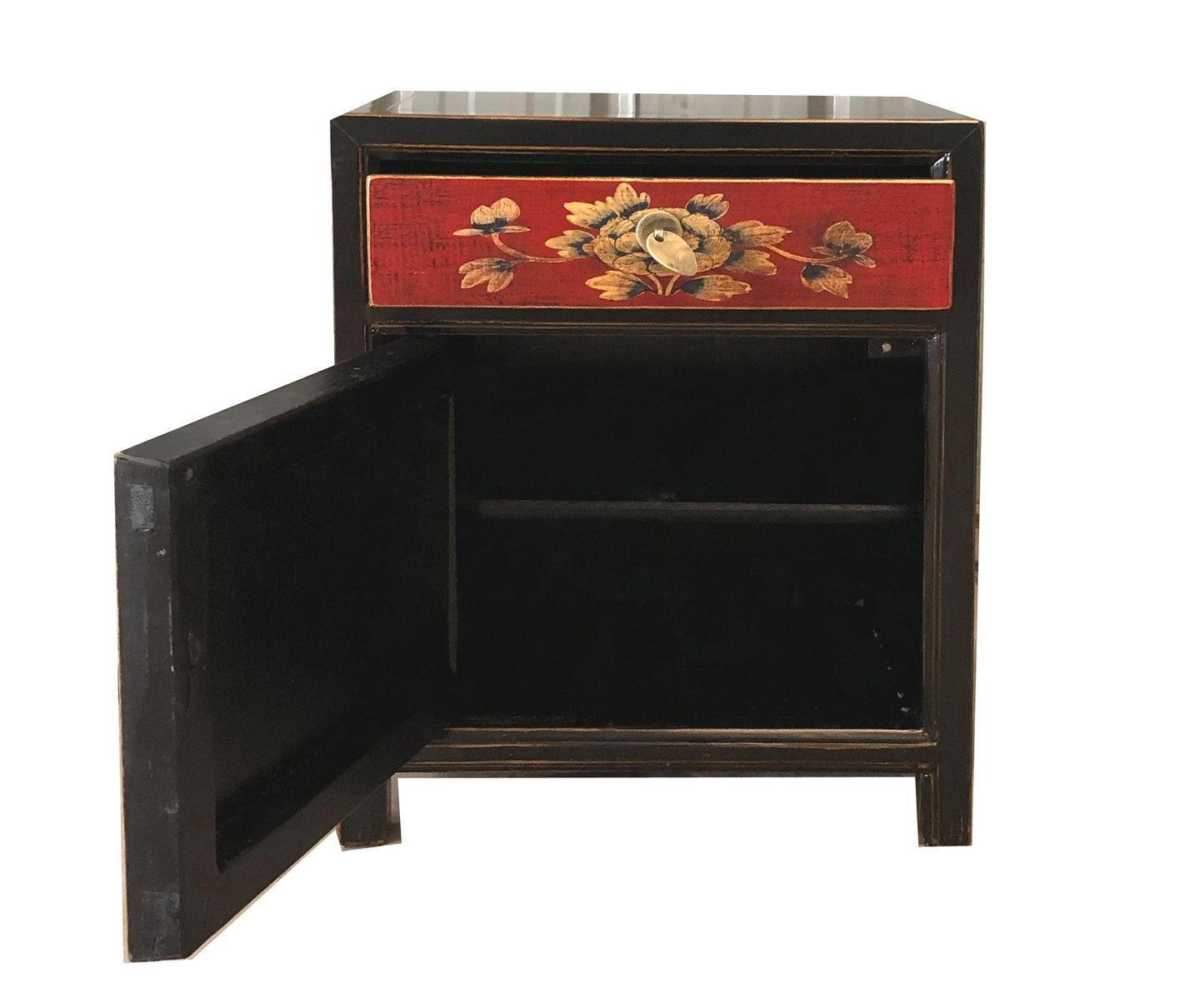 Vintage Asia Chinesisches Nachtkästchen Nachttisch "RedMagic" - Art. 35191-9