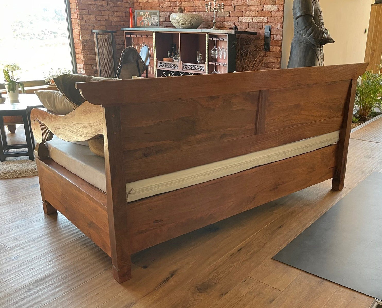 Vintage Asia Mangoholz Daybed Holzbank Sofa - Art. DB-01