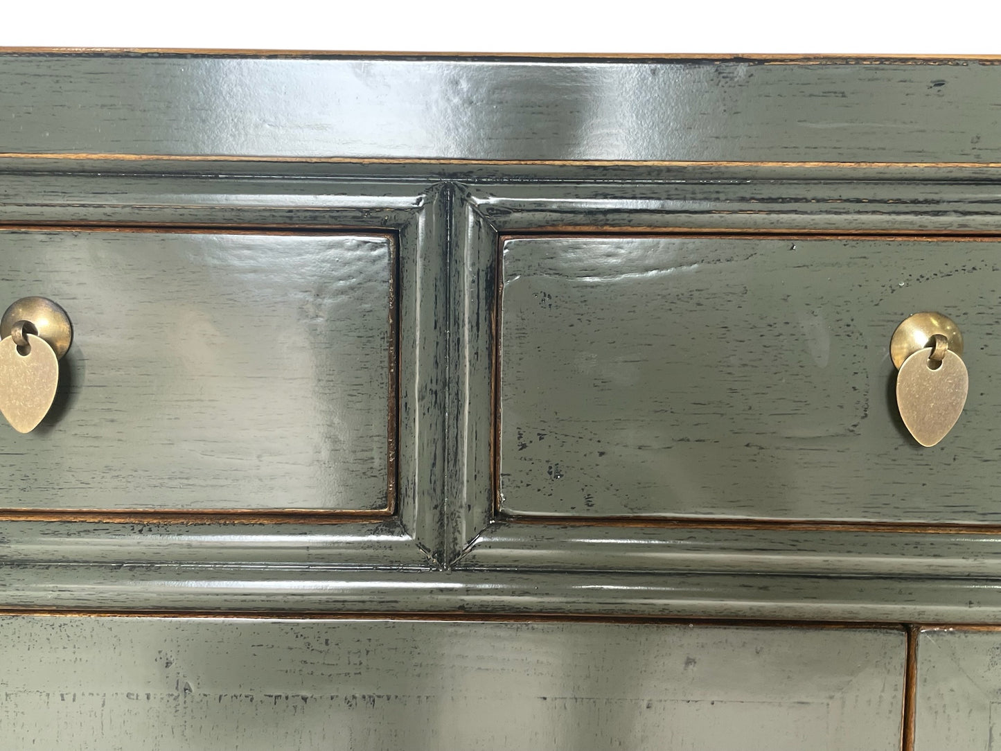 Vintage Asia Chinesische Kommode Sideboard Regal Dunkelgrau - Art. 33083-Cloud