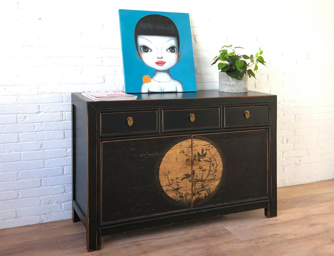 Vintage Asia Chinese Dresser Buffet Shelf « LesNoirs » - Article 33082-11