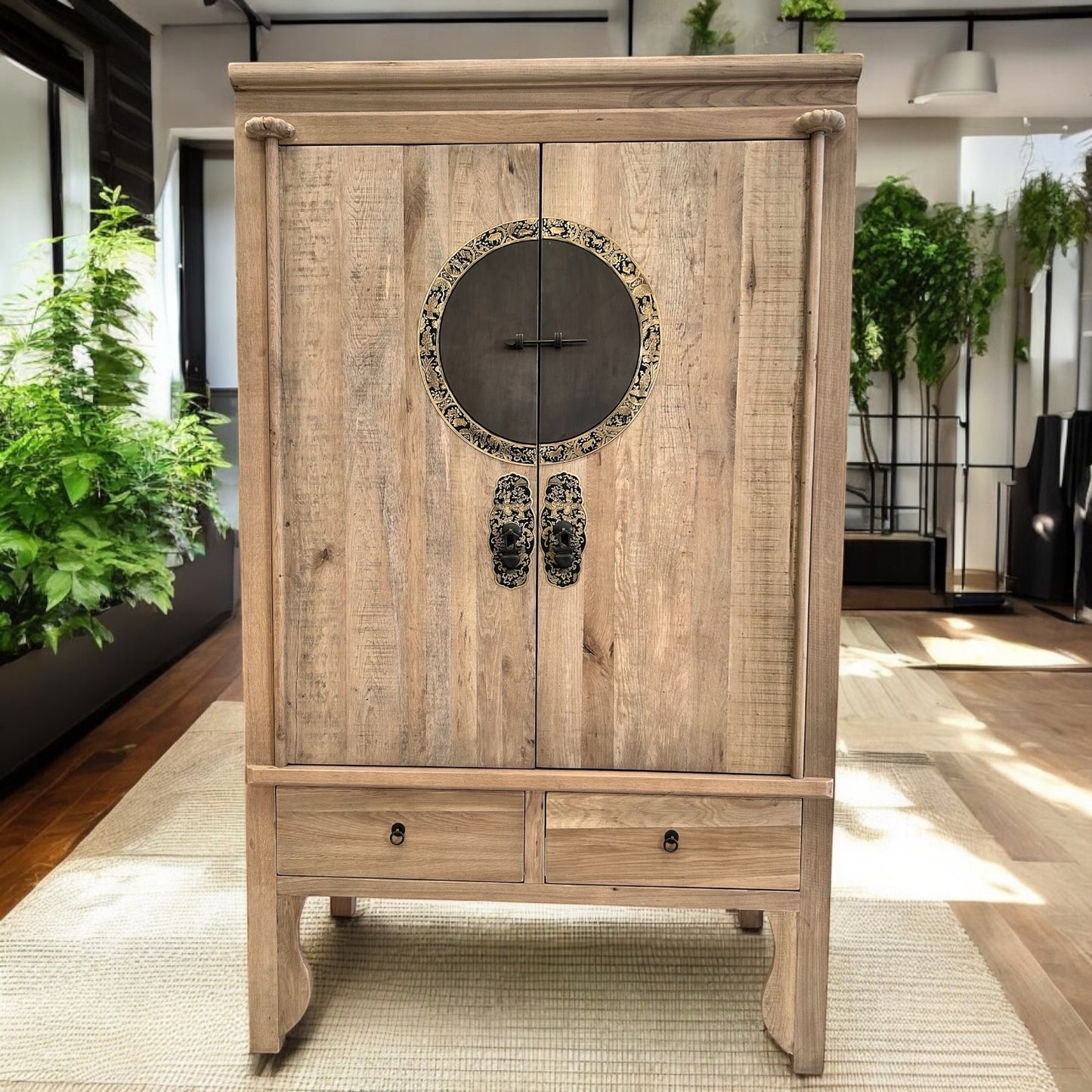 Vintage Asia Chinese Cabinet Wedding Cabinet Natural - Art. A502/natural