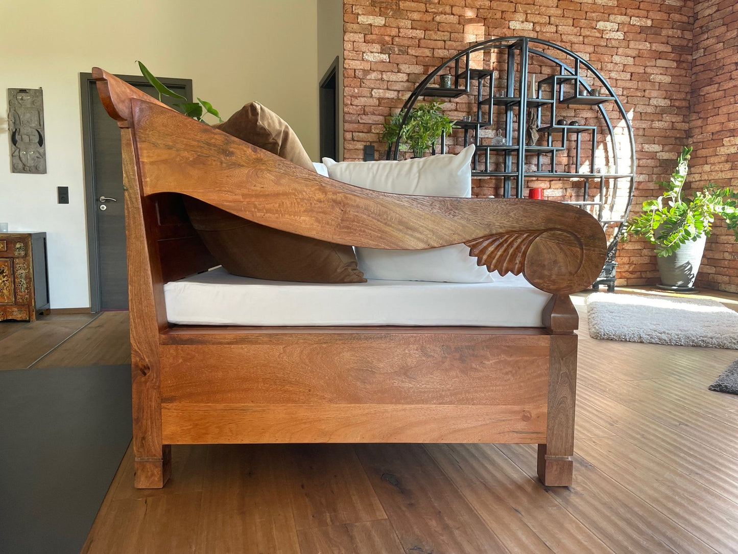 Vintage Asia Mangoholz Daybed Holzbank Sofa - Art. DB-01