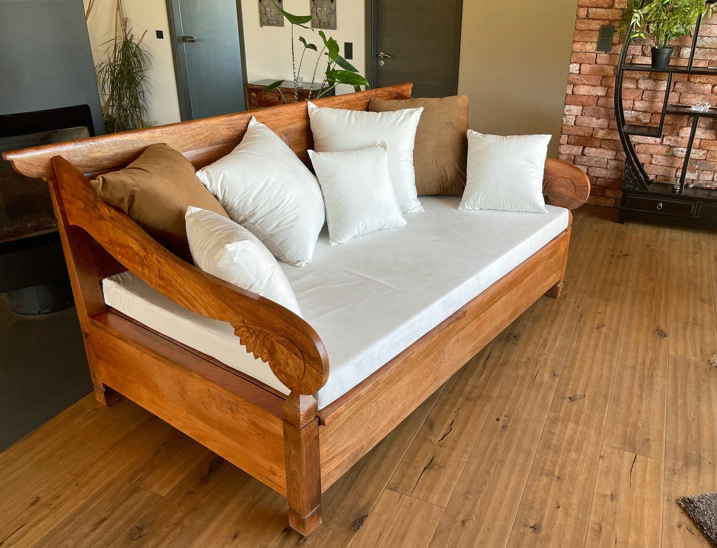 Vintage Asia Mangoholz Daybed Holzbank Sofa - Art. DB-01