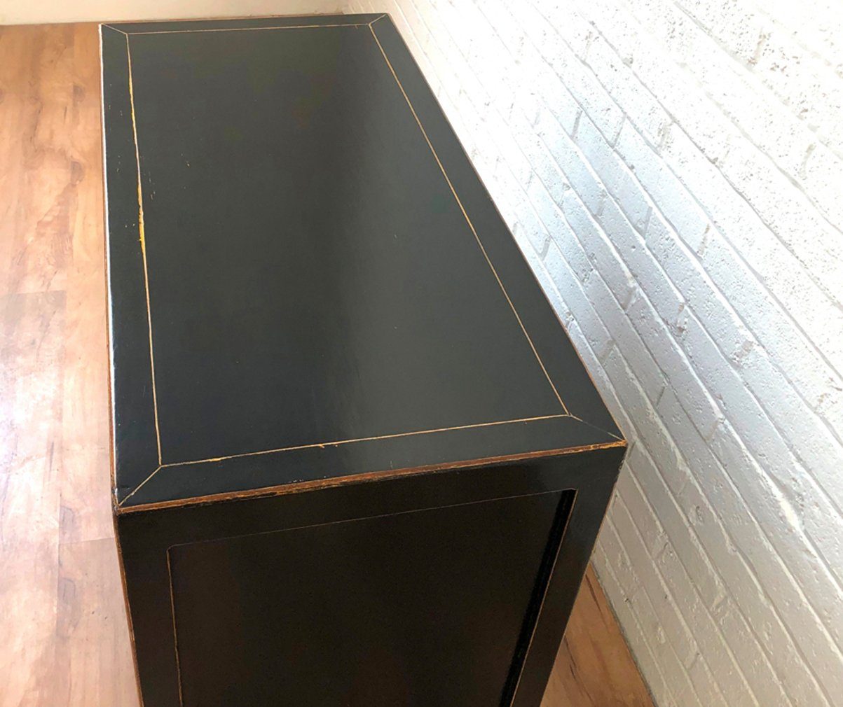 Vintage Asia Asiatische Kommode Sideboard Orange "Fire" - Art. 34740-6