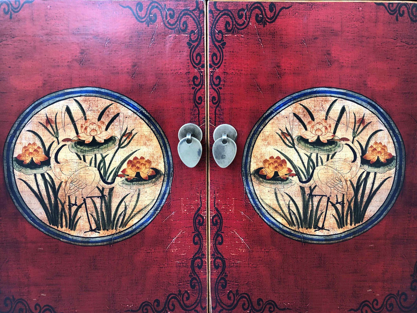 Vintage Asia Orientalische Kommode Sideboard Schrank "RedMagic" - Art. 34372-7