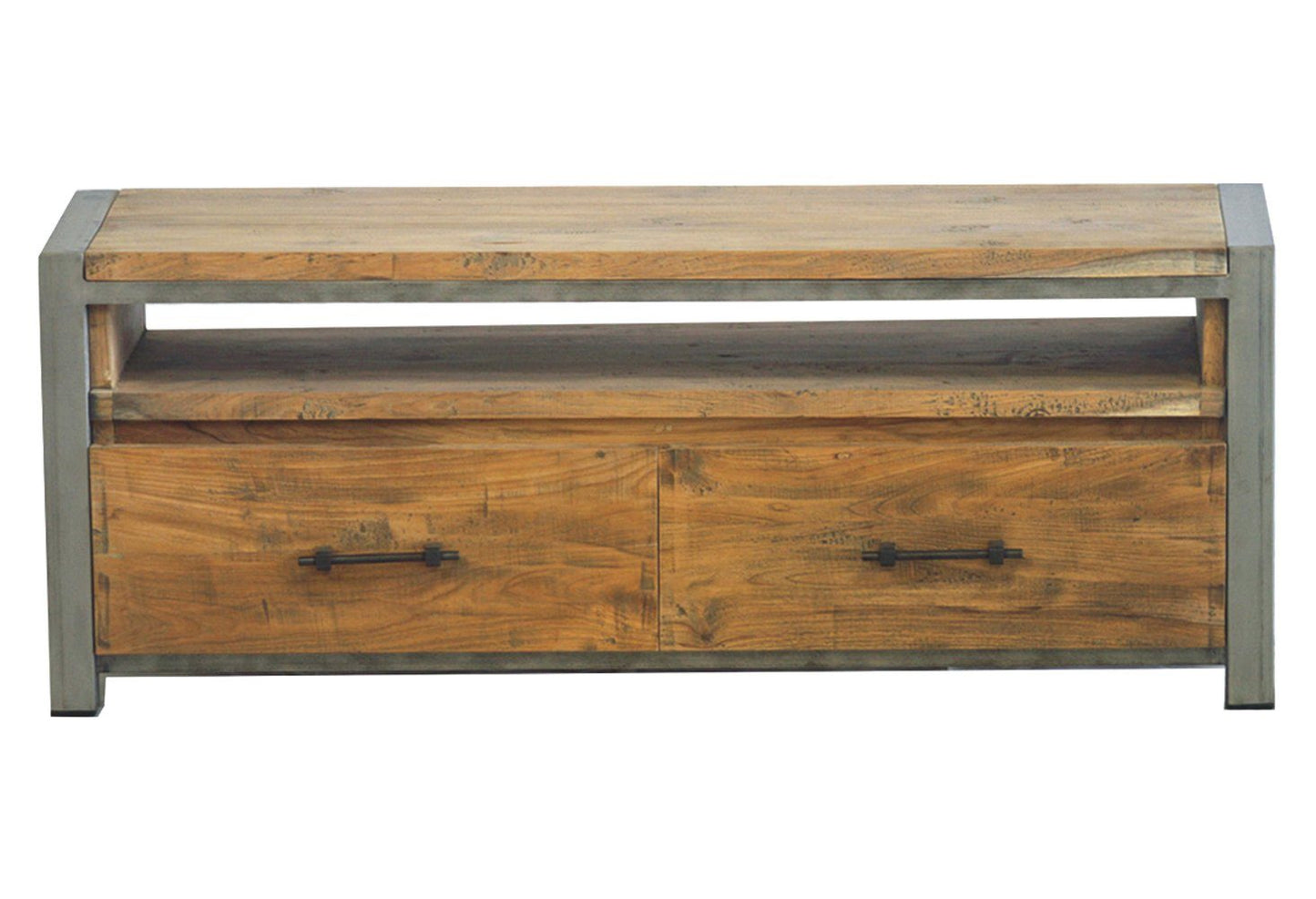 Mesa baja vintage asiática de madera de teca - Art. AUDIO-2D-50