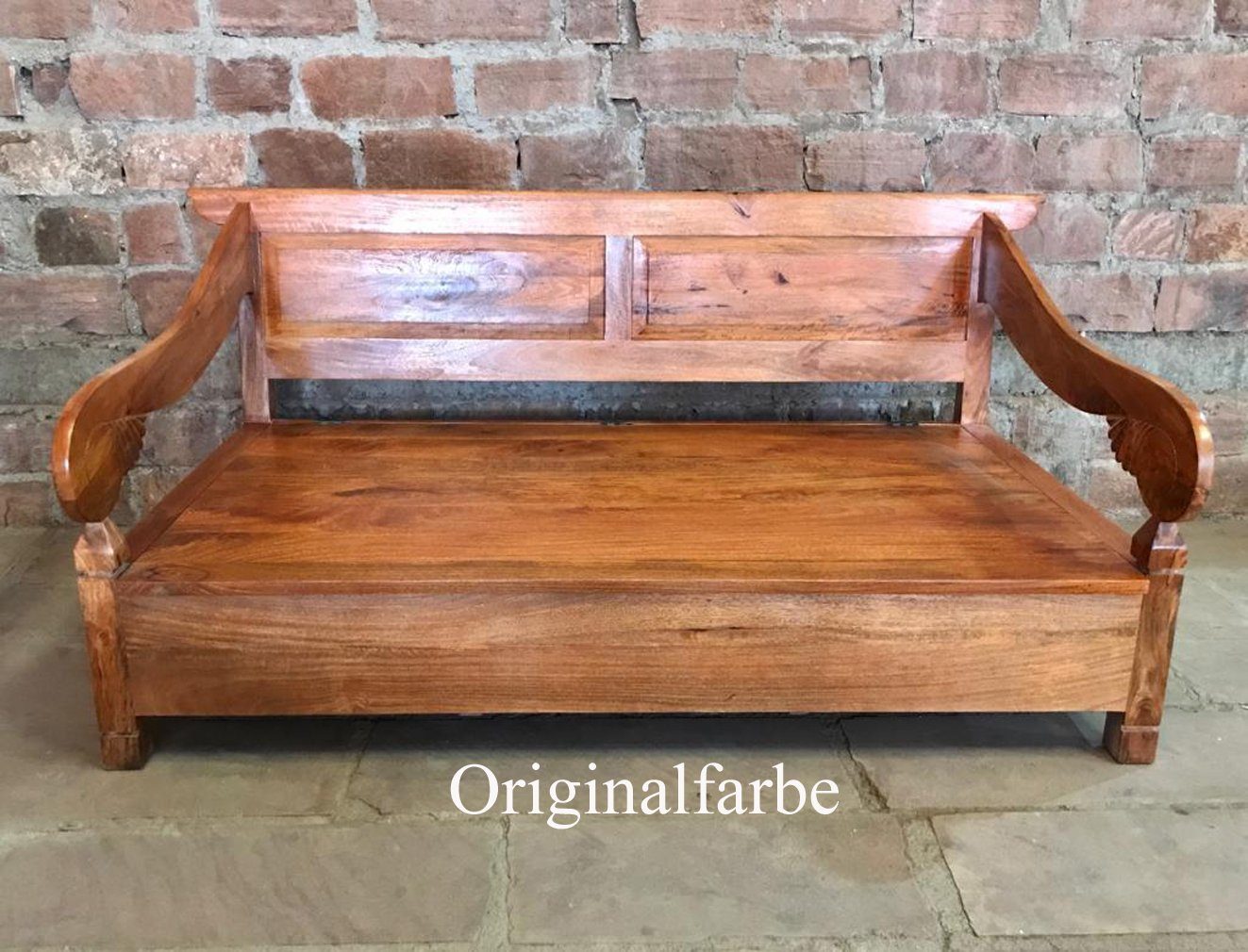 Vintage Asia Mangoholz Daybed Holzbank Sofa - Art. DB-01
