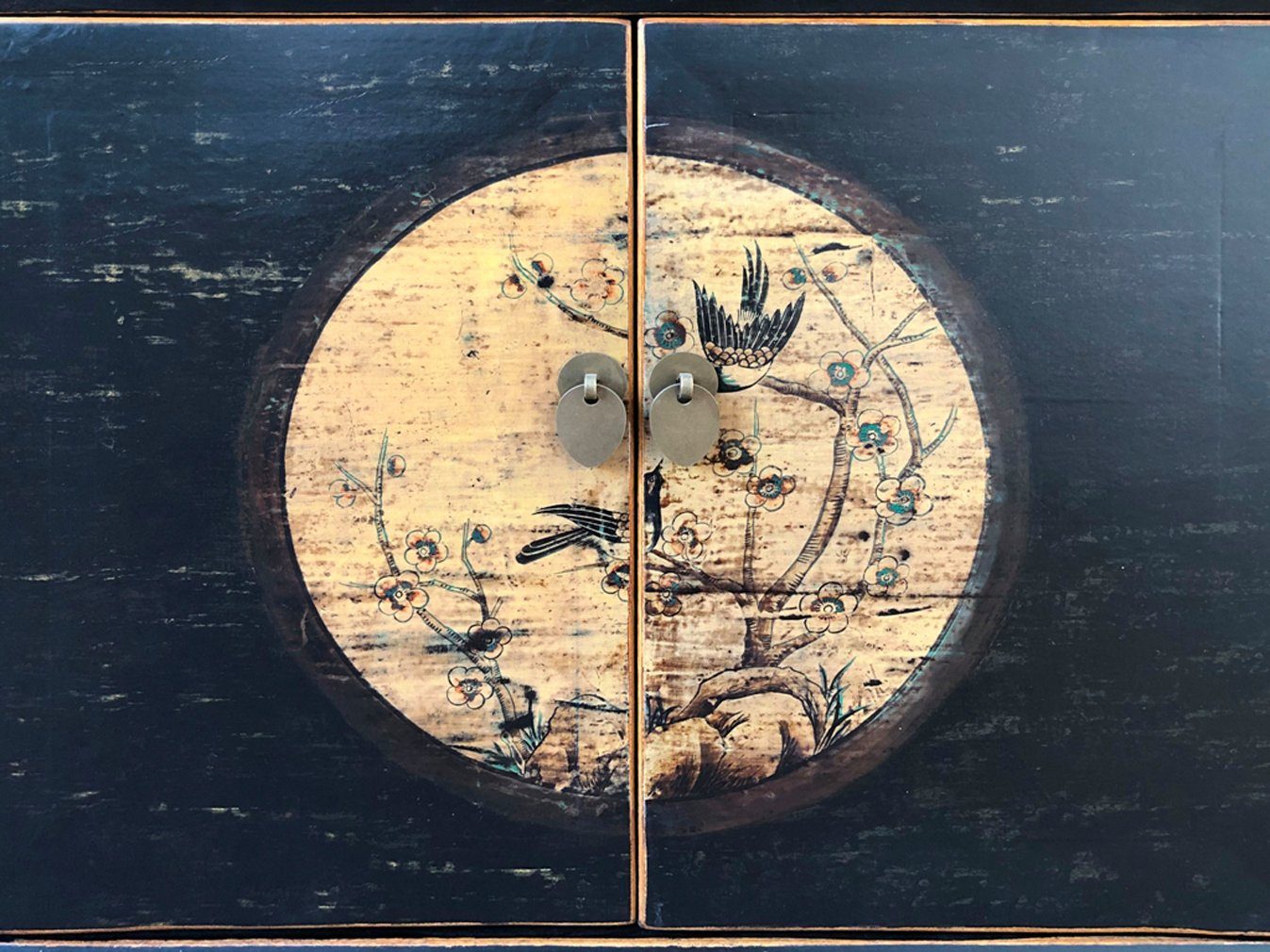 Vintage Asia Oriental Chest of Drawers Sideboard Cabinet "LesNoirs" - Art. 34372-9