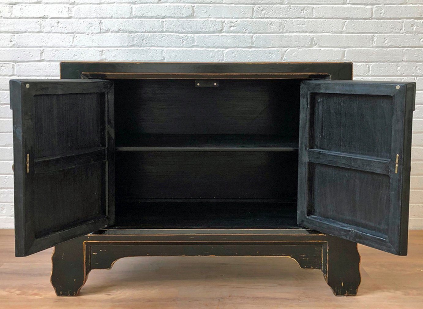 Vintage Asia Asiatische Kommode Sideboard Orange "Fire" - Art. 34740-6