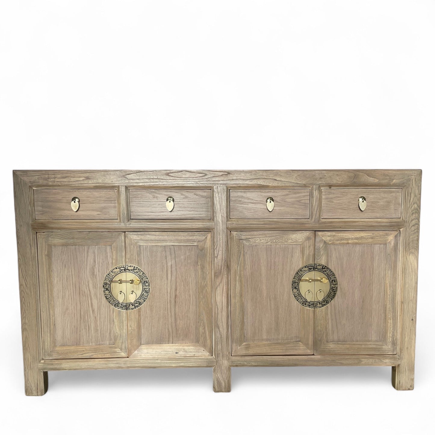 Vintage Asia Chinesisches Sideboard Kommode Schrank Natur - Art. 31196-Natural