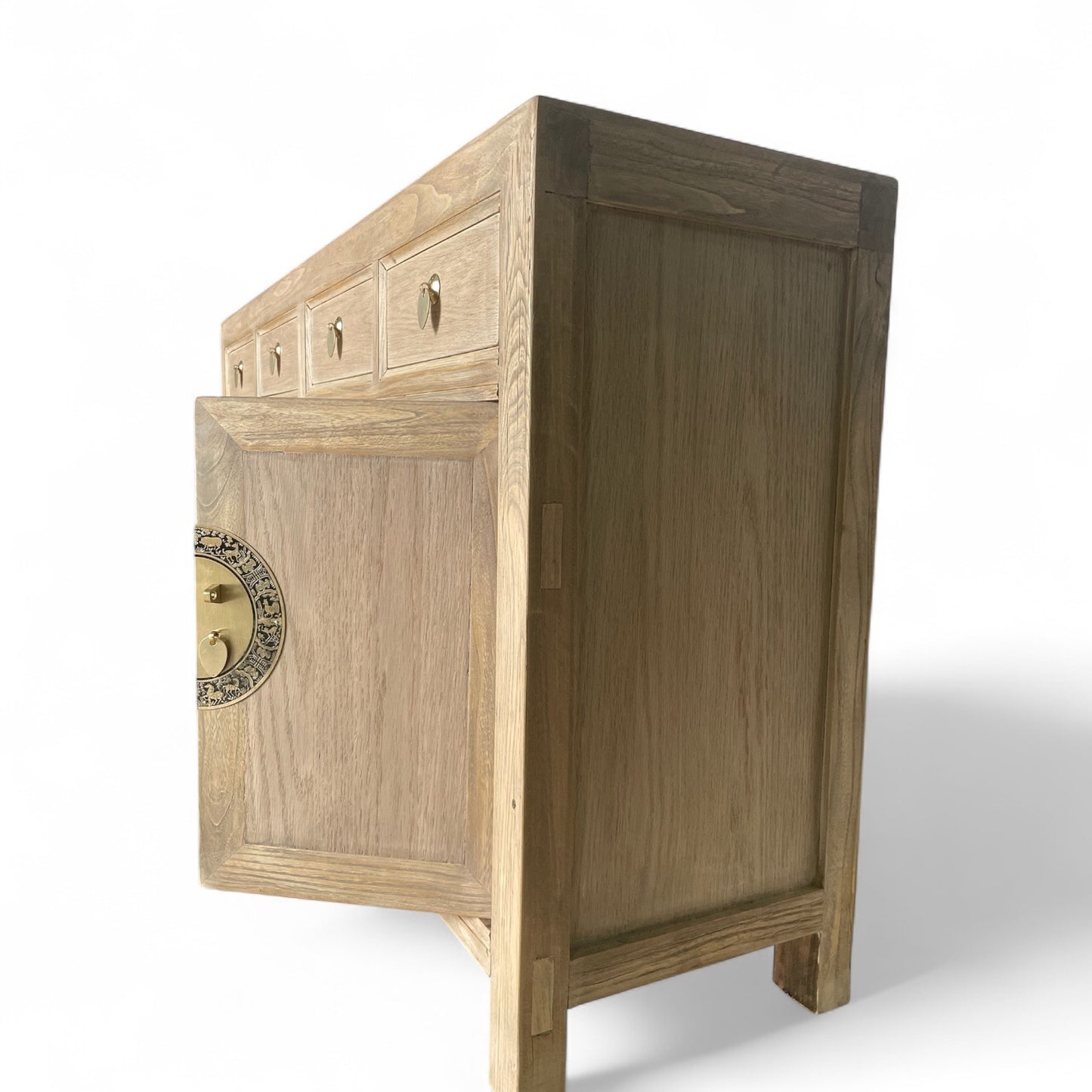 Vintage Asia Chinesisches Sideboard Kommode Schrank Natur - Art. 31196-Natural