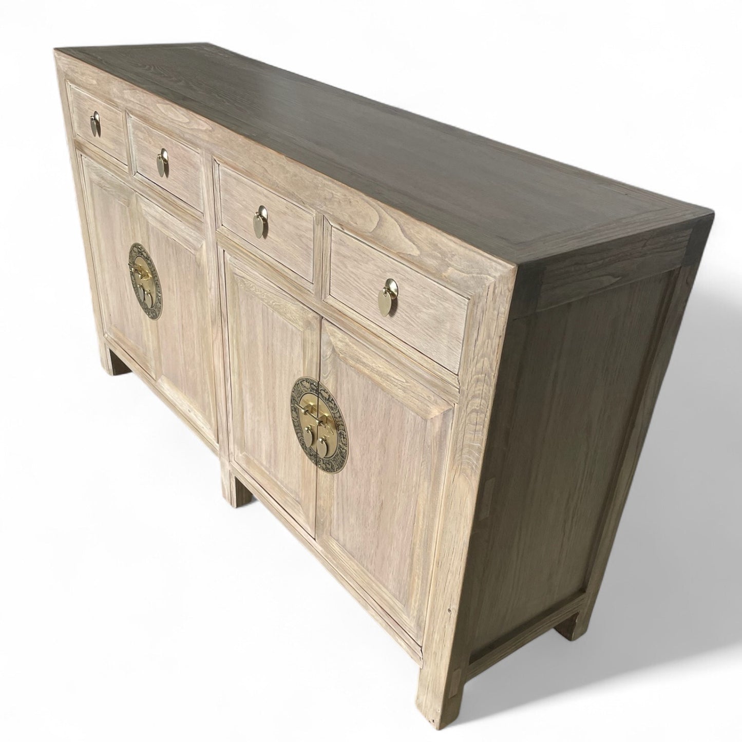 Vintage Asia Chinesisches Sideboard Kommode Schrank Natur - Art. 31196-Natural