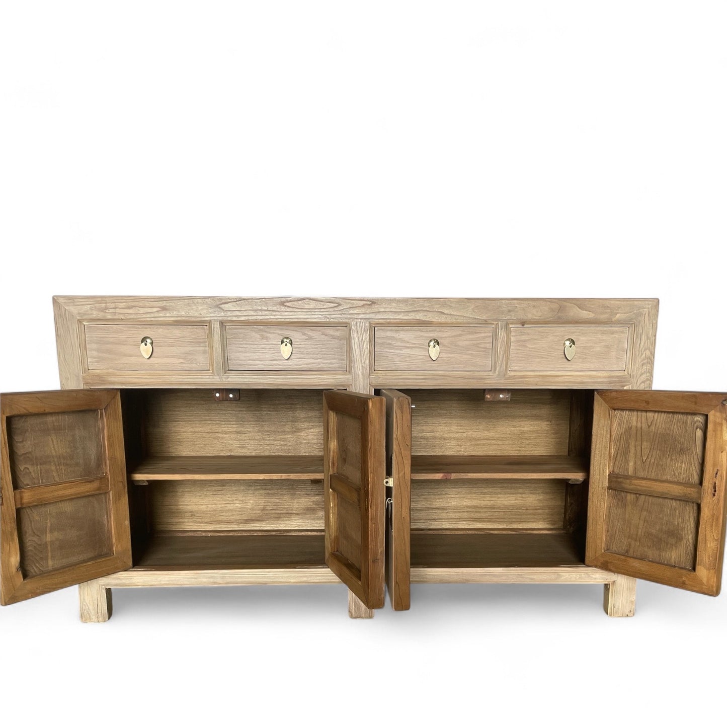 Vintage Asia Chinesisches Sideboard Kommode Schrank Natur - Art. 31196-Natural