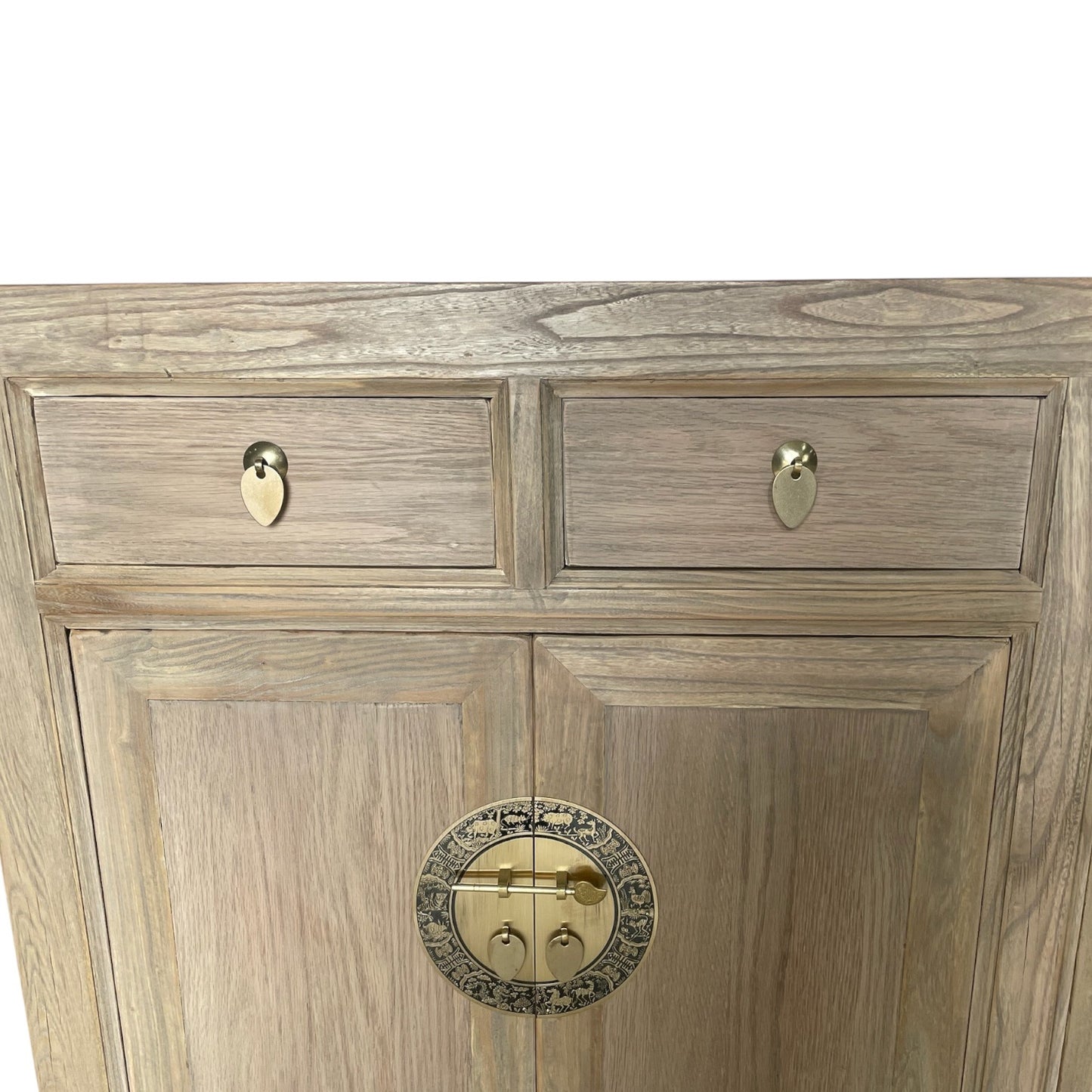 Vintage Asia Chinesisches Sideboard Kommode Schrank Natur - Art. 31196-Natural
