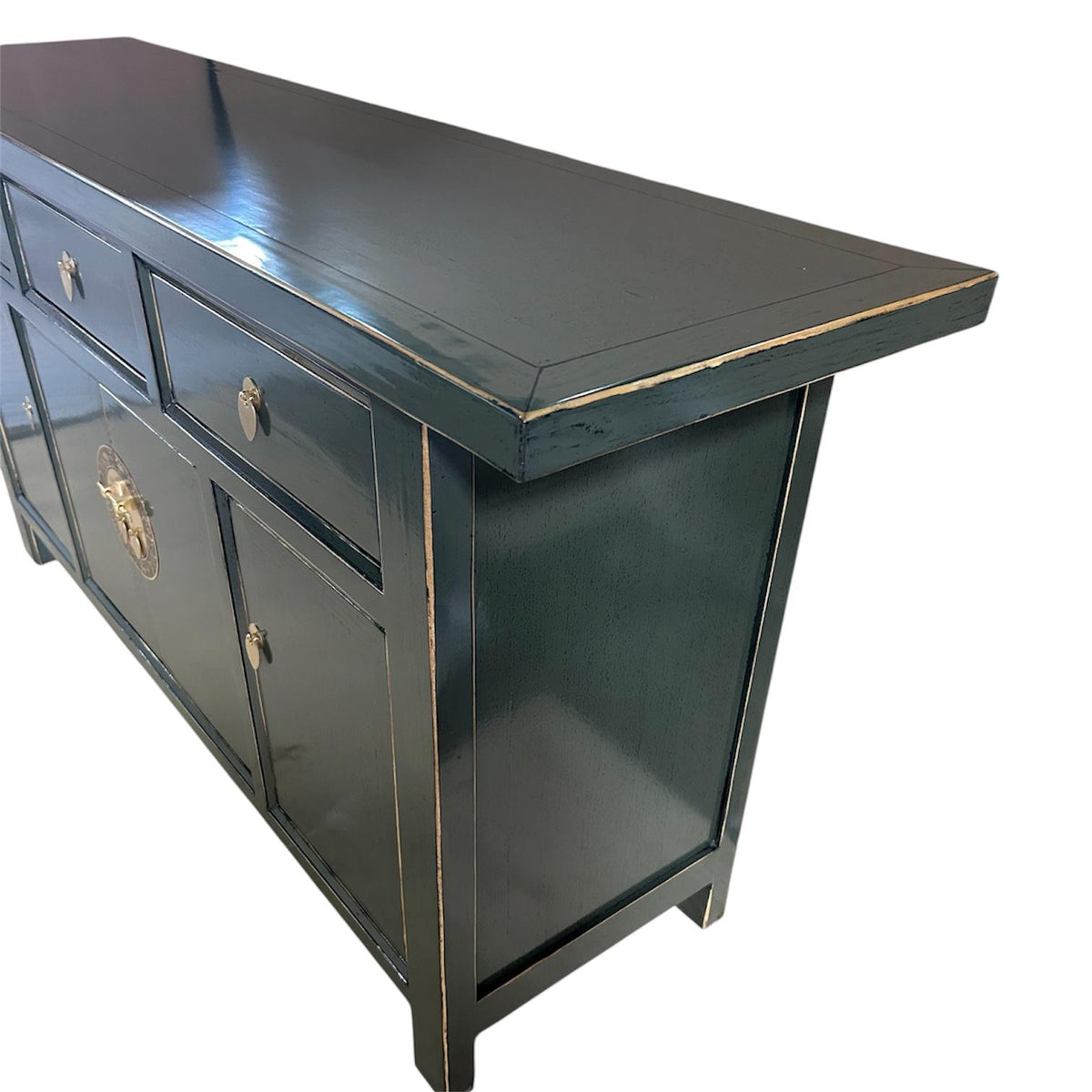 Vintage Asia Chinesisches Sideboard Kommode Schrank Schwarz - Art. 34373-Cloud