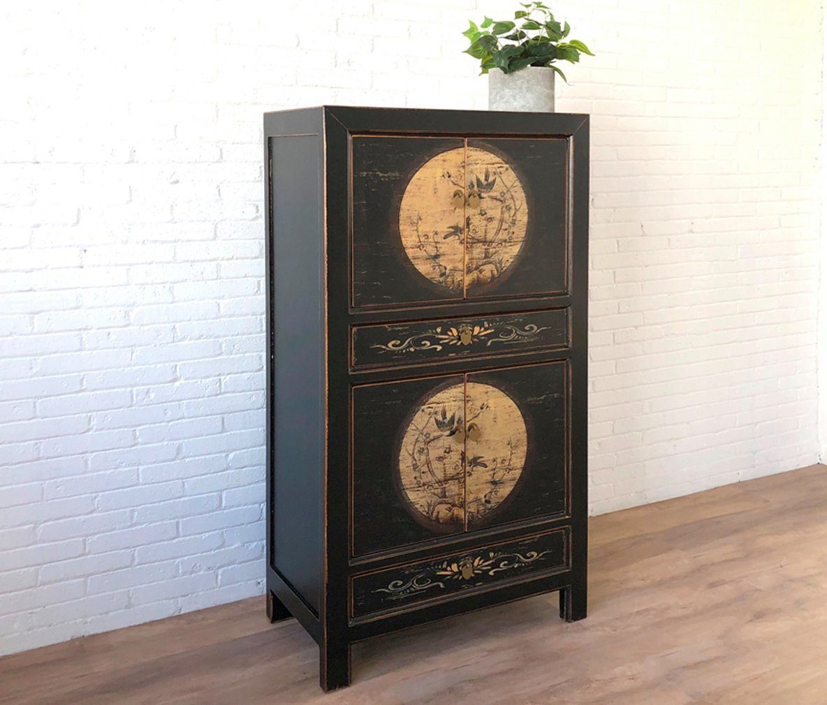 Étagère de commode de placard de mariage vintage en Asie « LesNoirs » - Article 33723-7