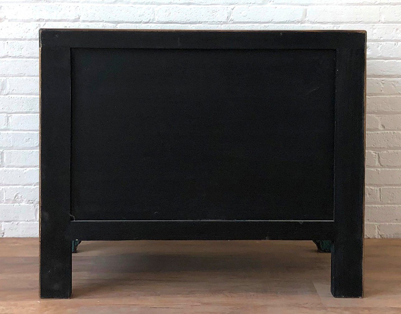 Vintage Asia Asiatische Kommode Sideboard Blau "Oceanflowers" - Art. 34740-5