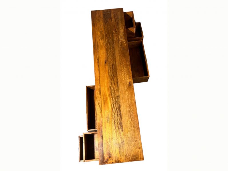 Cómoda y TV estilo Asia vintage de madera de mango - Buff-Low