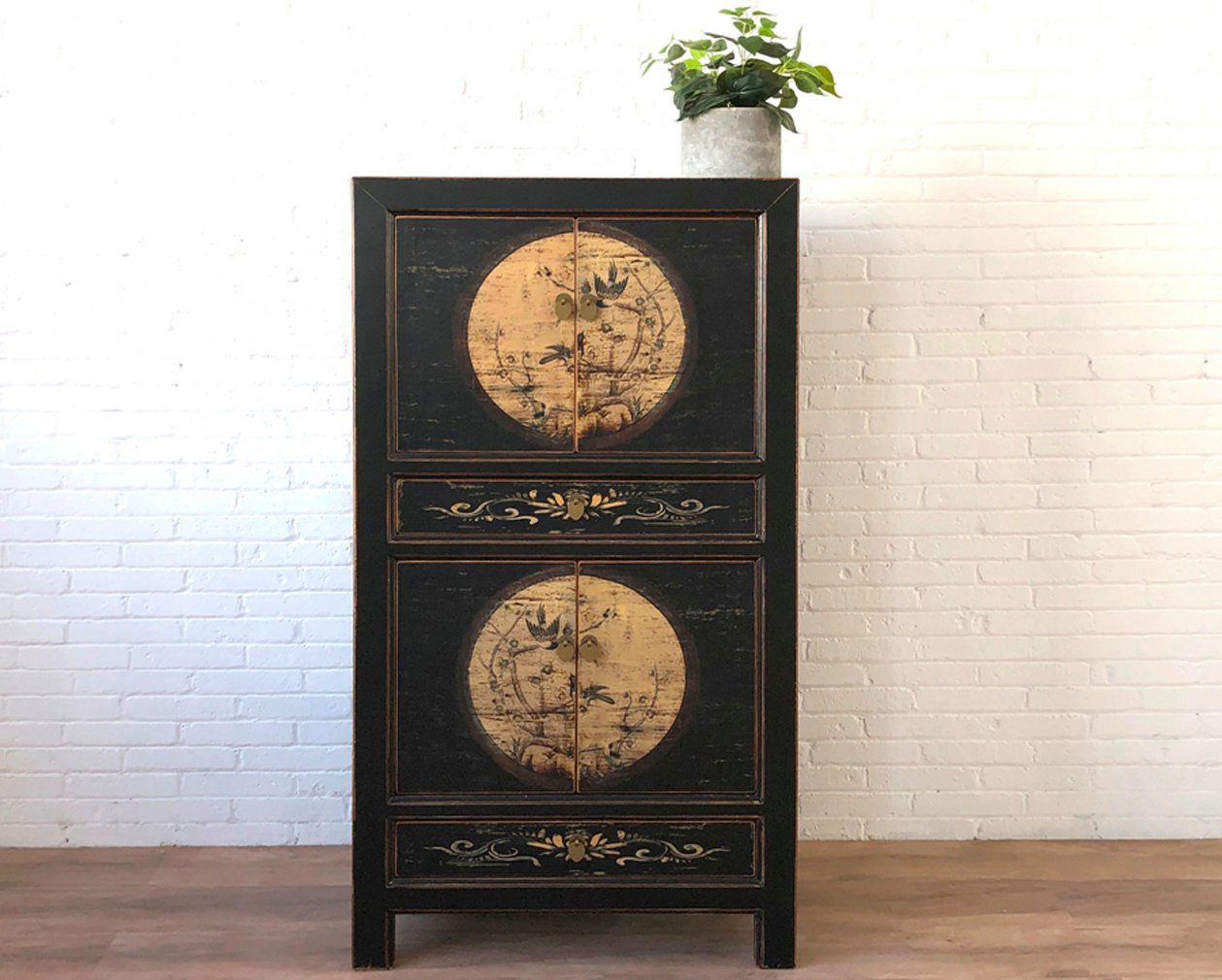 Étagère de commode de placard de mariage vintage en Asie « LesNoirs » - Article 33723-7
