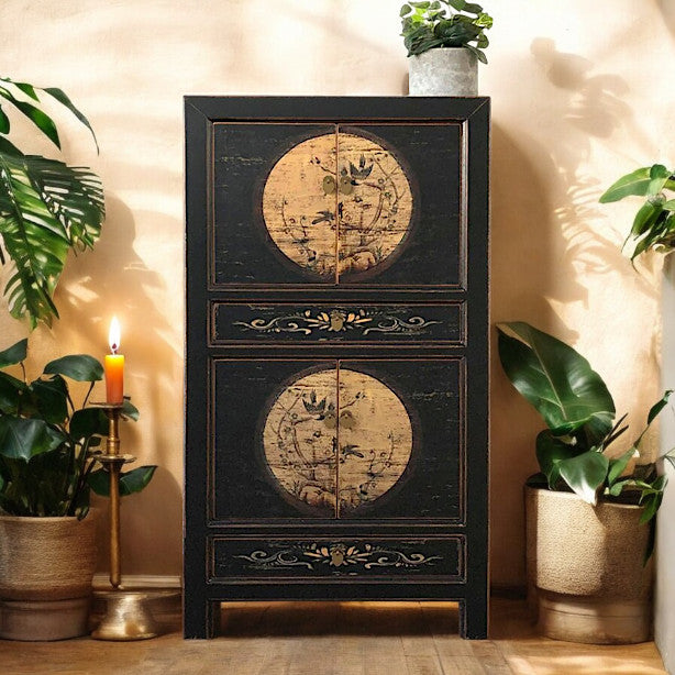 Étagère de commode de placard de mariage vintage en Asie « LesNoirs » - Article 33723-7