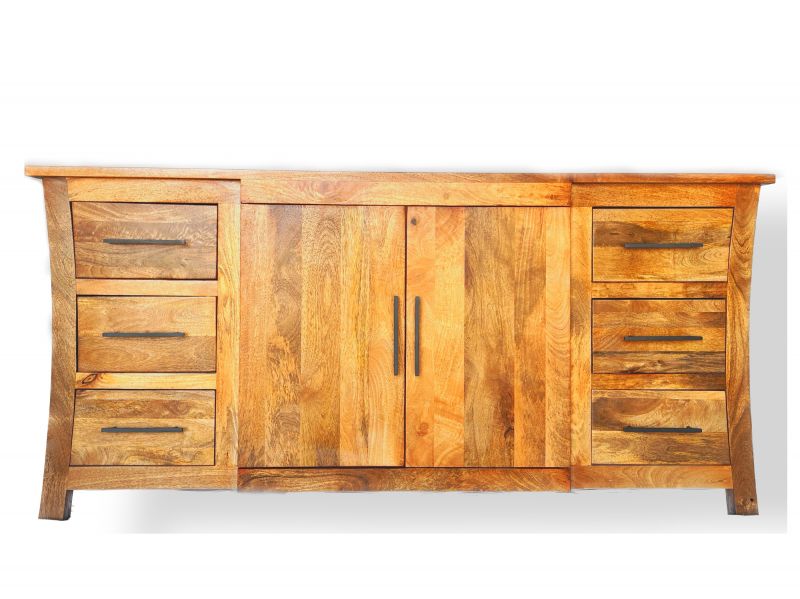 Vintage Asia Mangoholz Kommode Sideboard Regal - Art. SB2D6DRW