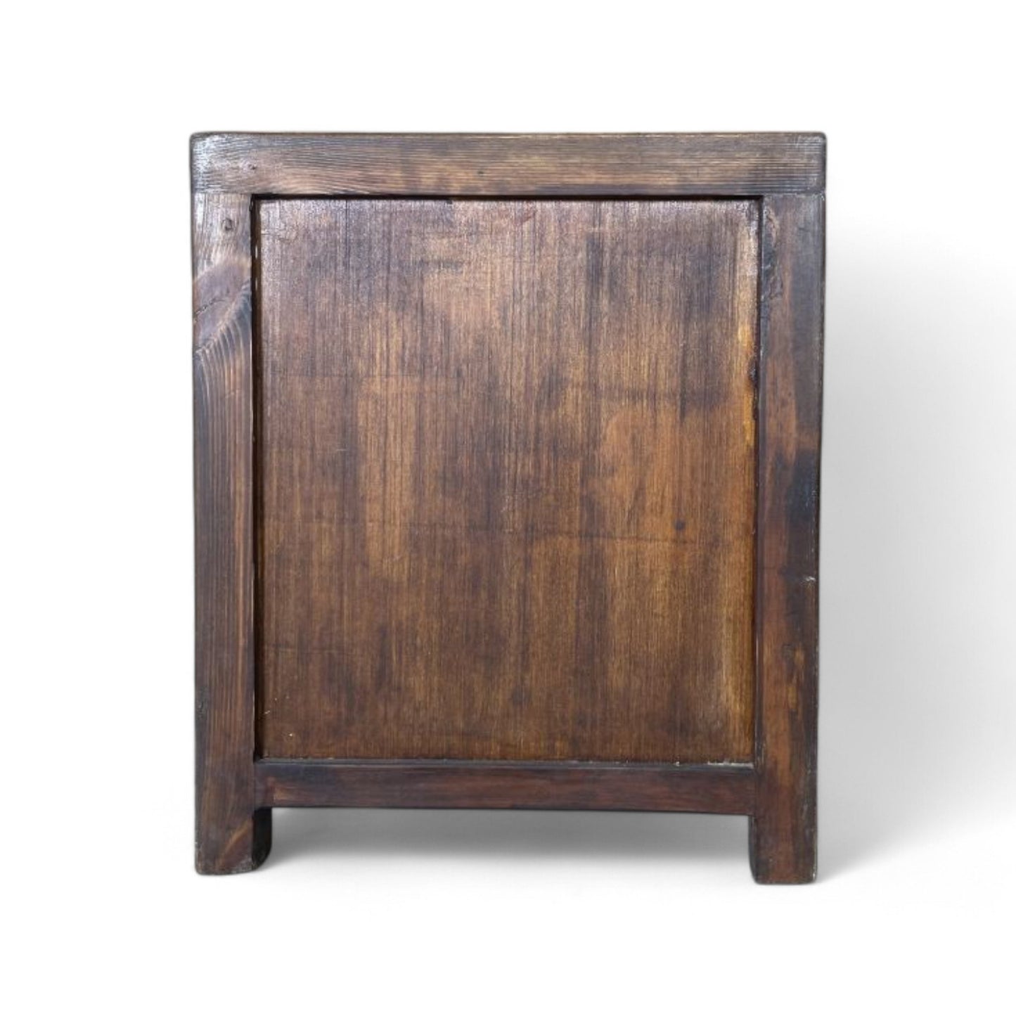 Schlichte dunkle Naturholzrückseite eines asiatischen Nachtkäschens