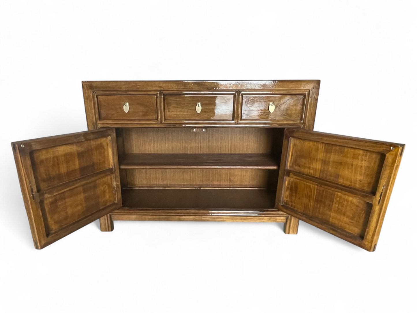 Vintage Asia Chinesische Kommode Sideboard Regal Kastanienbraun - Art. 33083-Maroon