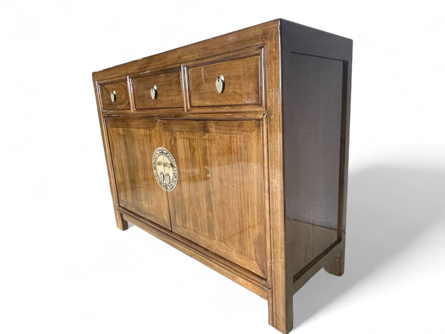 Vintage Asia Chinesische Kommode Sideboard Regal Kastanienbraun - Art. 33083-Maroon