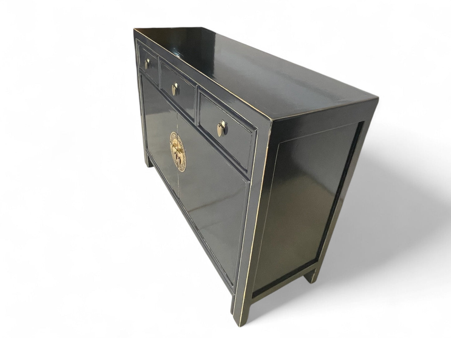 Vintage Asia Chinesische Kommode Sideboard Regal Lila-Schwarz - Art. 33083-PurpleBlack