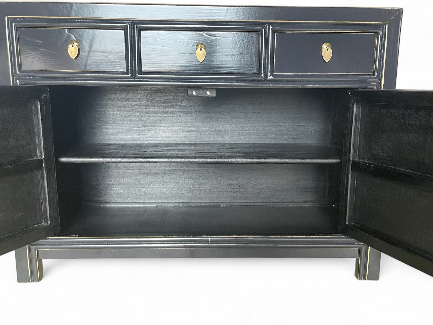 Vintage Asia Chinesische Kommode Sideboard Regal Lila-Schwarz - Art. 33083-PurpleBlack