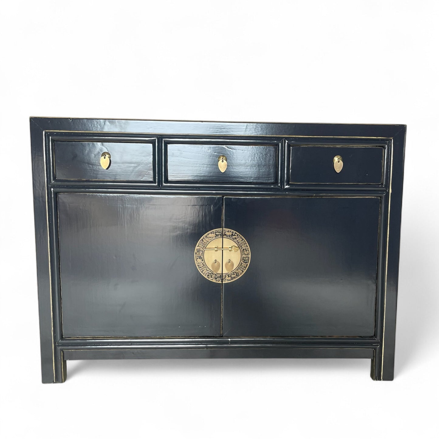 Vintage Asia Chinesische Kommode Sideboard Regal Lila-Schwarz - Art. 33083-PurpleBlack