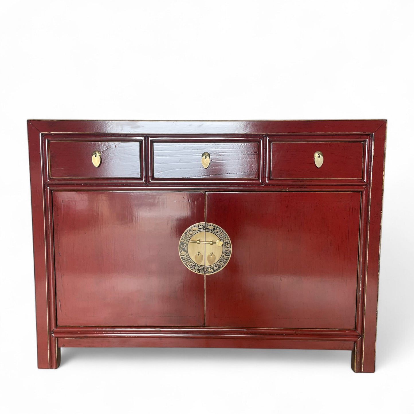 Vintage Asia Chinesische Kommode Sideboard Regal Rot - Art. 33083-Scarlet