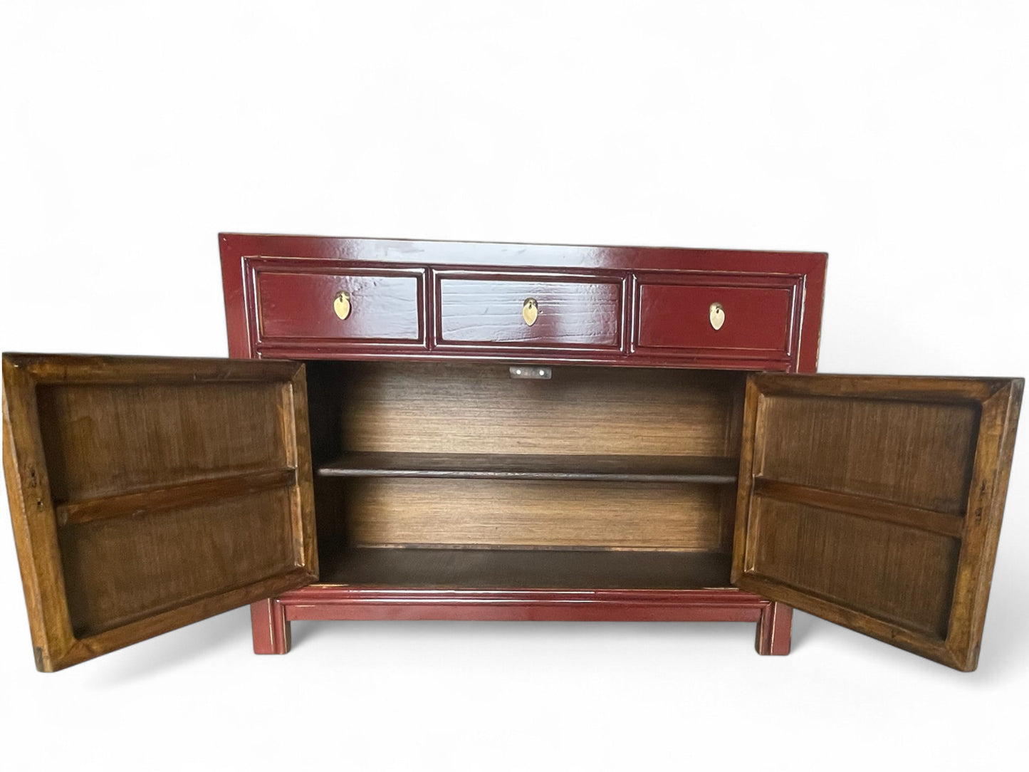 Vintage Asia Chinesische Kommode Sideboard Regal Rot - Art. 33083-Scarlet