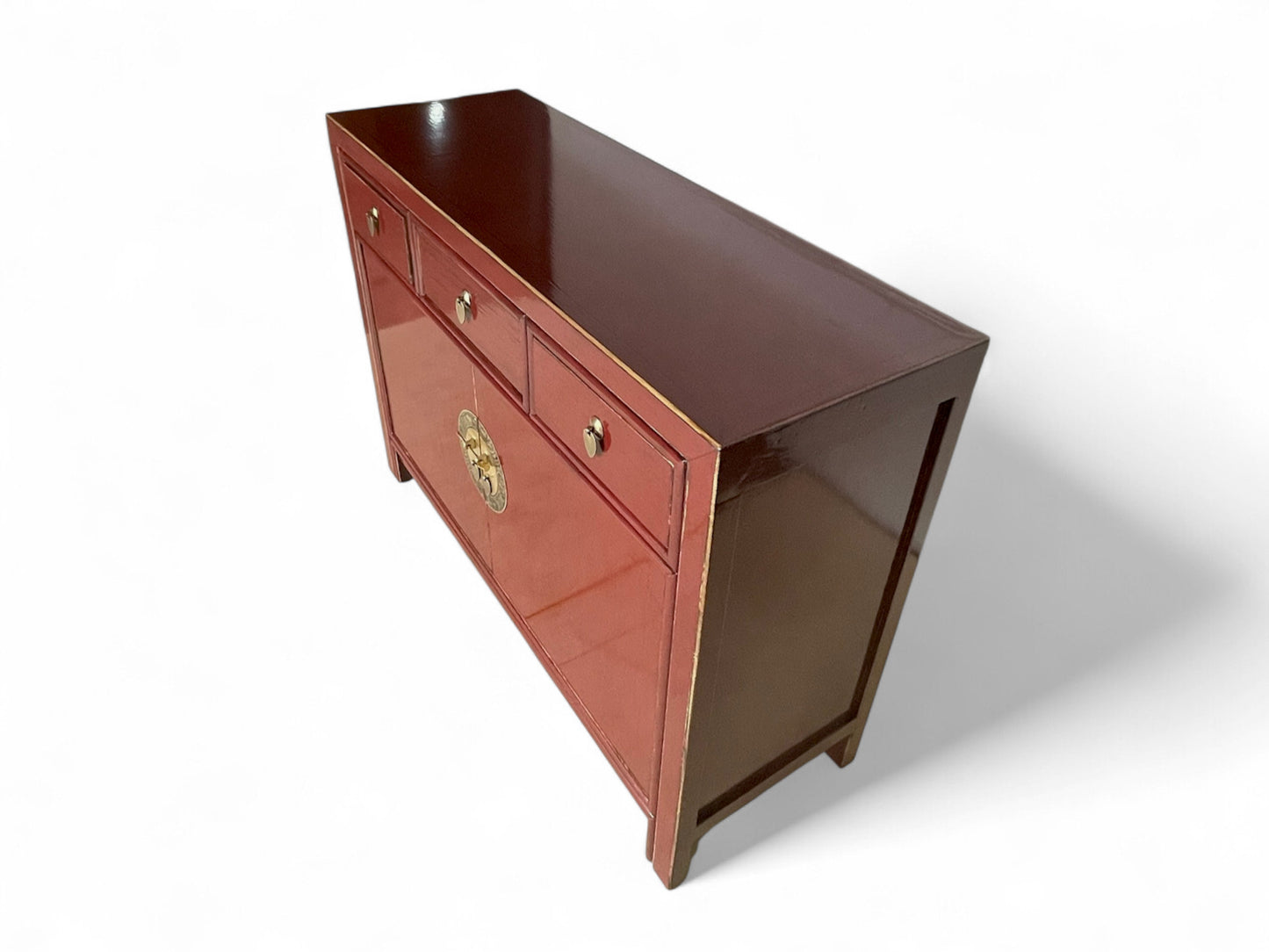 Vintage Asia Chinesische Kommode Sideboard Regal Rot - Art. 33083-Scarlet