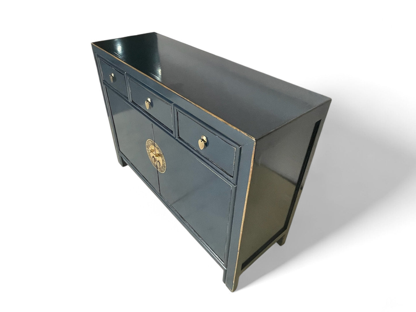 Vintage Asia Chinesische Kommode Sideboard Regal Mitternachtsblau - Art. 33083-Midnight