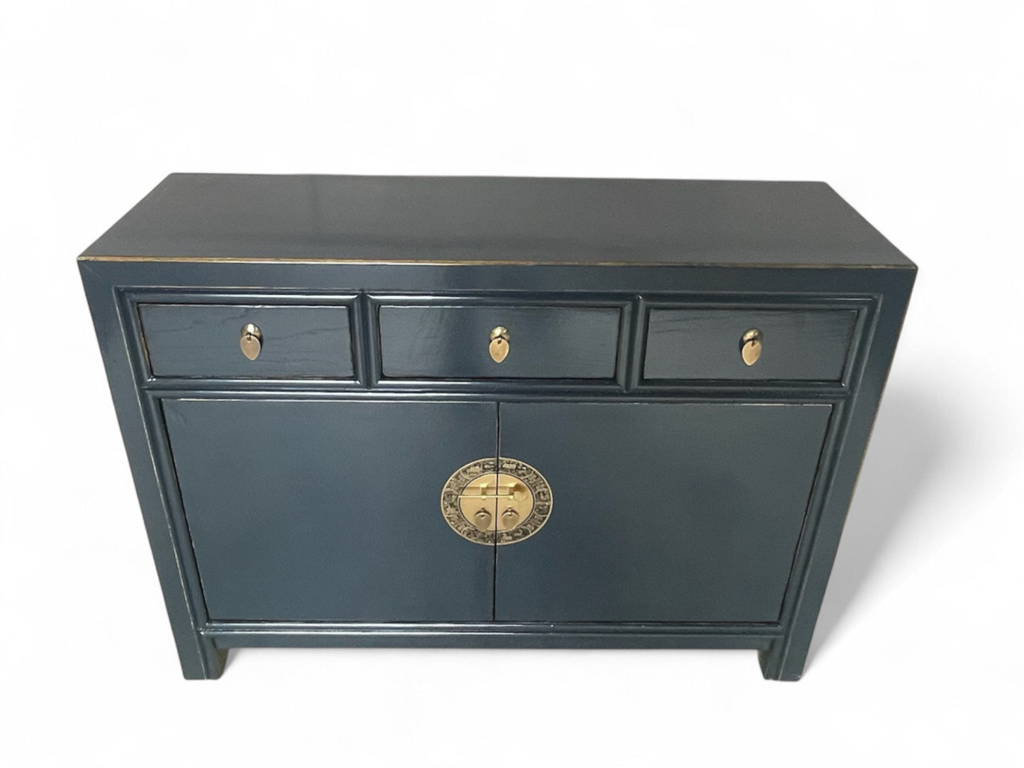Vintage Asia Chinesische Kommode Sideboard Regal Mitternachtsblau - Art. 33083-Midnight