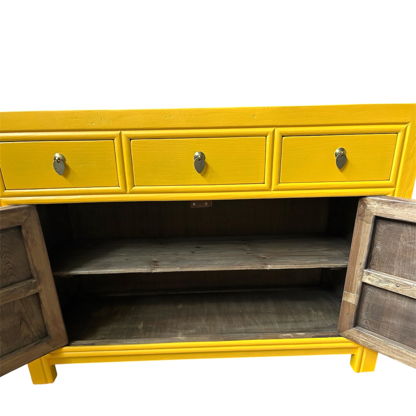 Vintage Asia Chinesische Kommode Sideboard Regal Gelb - Art. 33083-GoldenSun