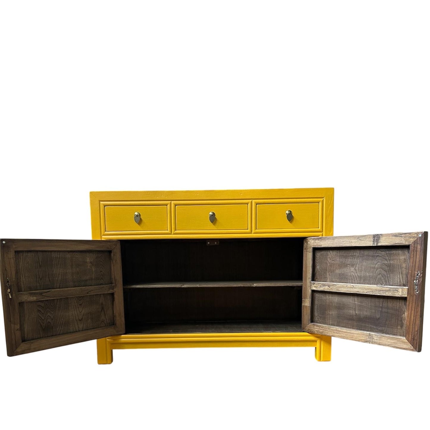 Vintage Asia Chinesische Kommode Sideboard Regal Gelb - Art. 33083-GoldenSun