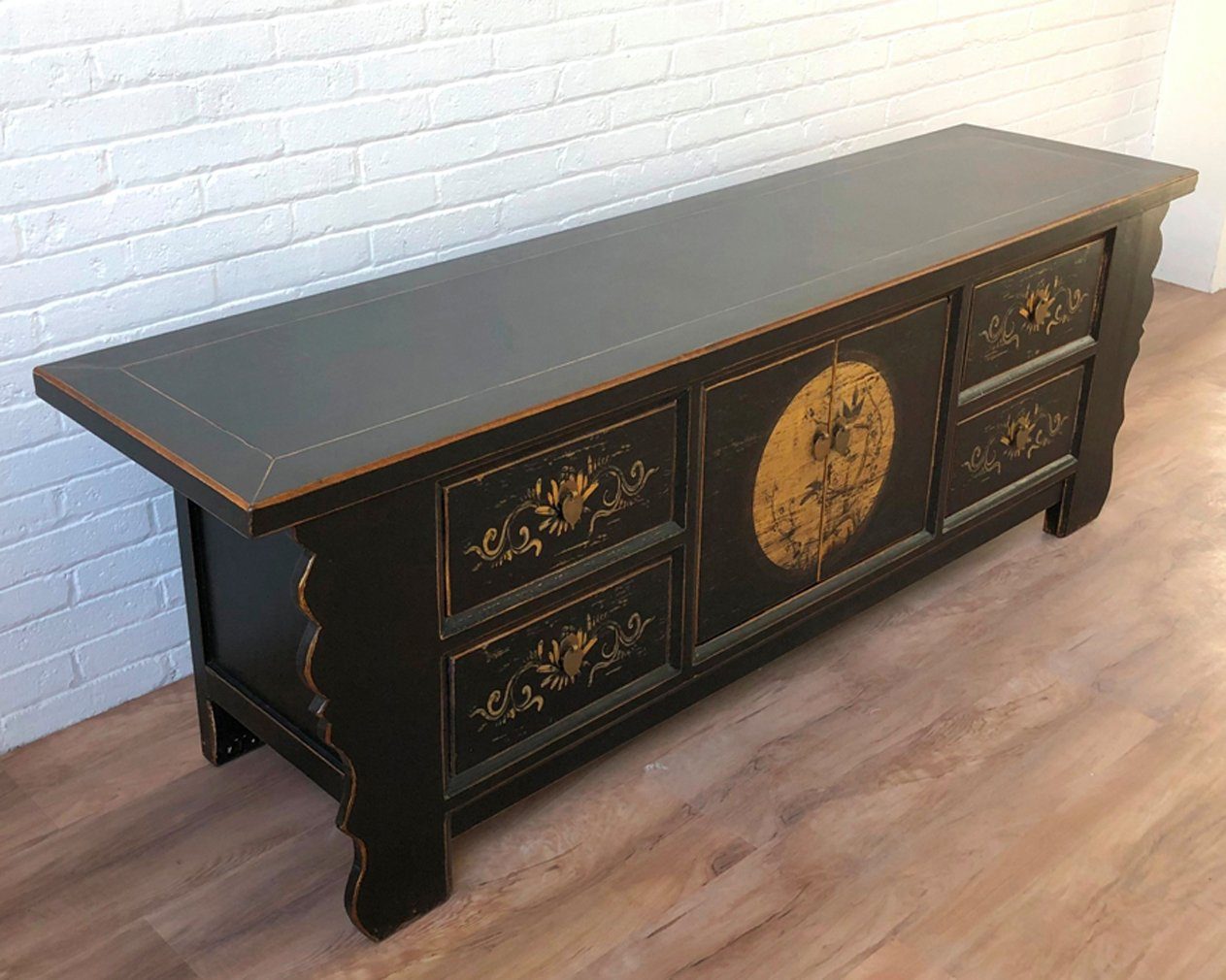 Asian lowboard chest of drawers bench "LesNoirs" - Art. 35208-8