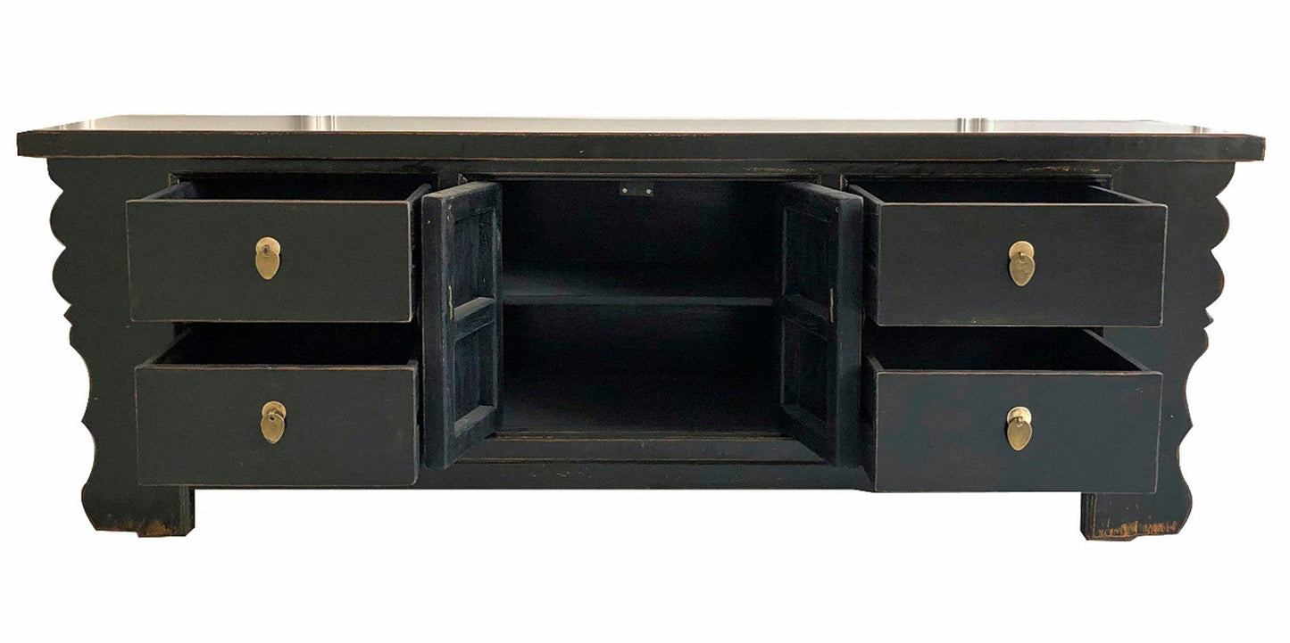Asian Lowboard Chest of Drawers Bench Black - Art. 35208-2