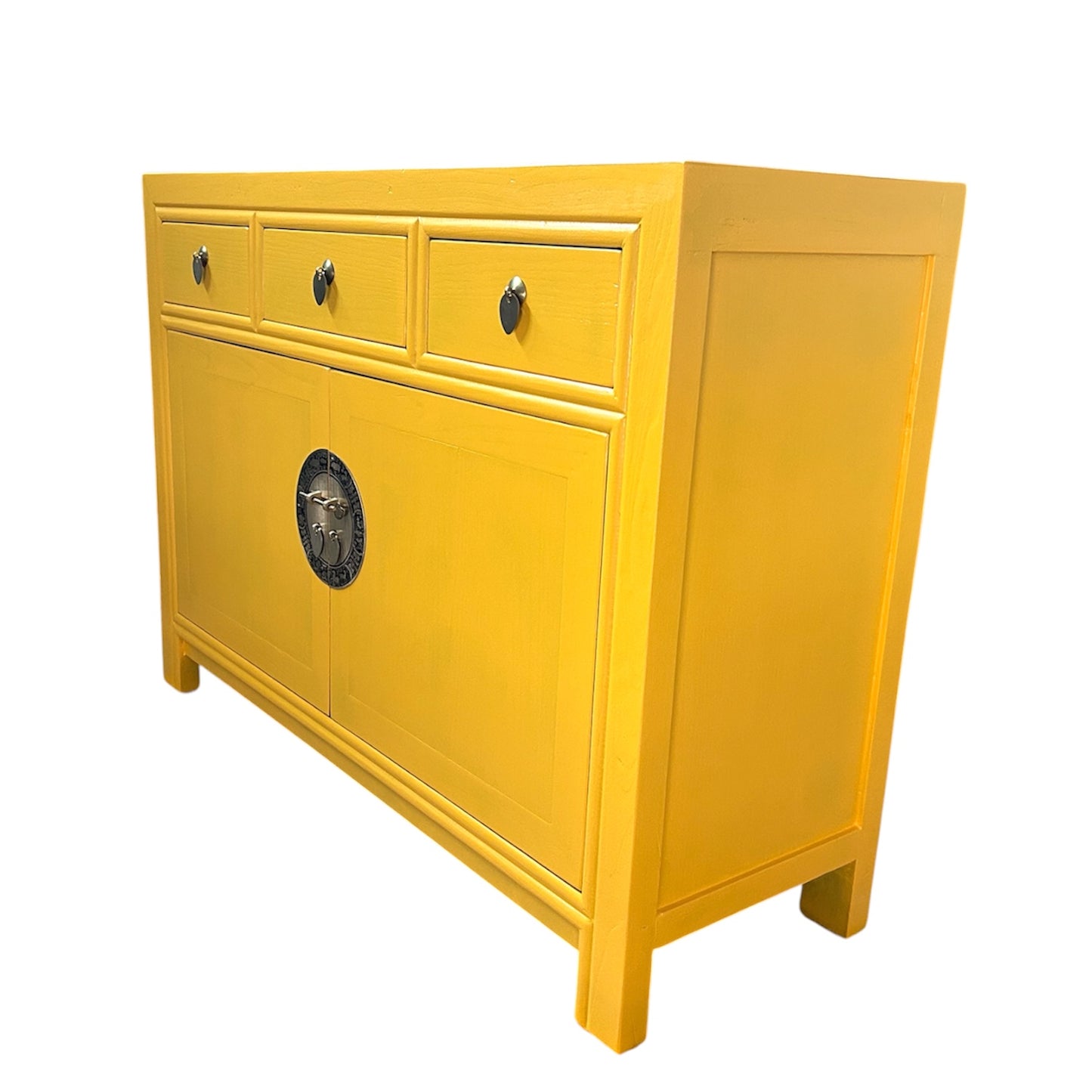 Vintage Asia Chinesische Kommode Sideboard Regal Gelb - Art. 33083-GoldenSun