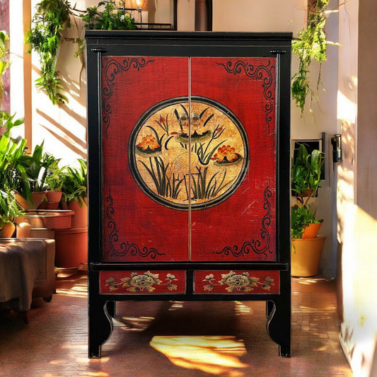 vintage Asia Chinese Cabinet Wedding Cabinet « Red Magic » - Article A600-1