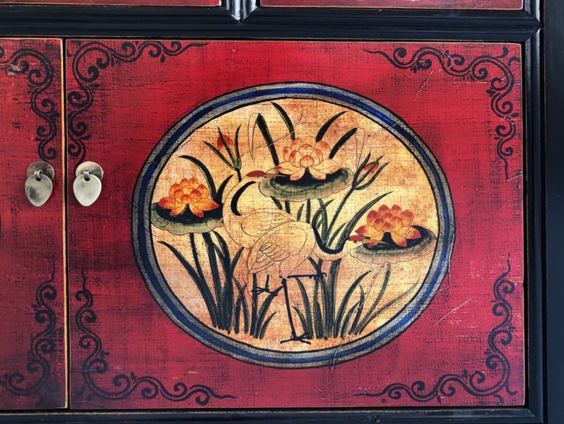 Vintage Asia Chinese Dresser Buffet Shelf « RedMagic » - Article 33082-9