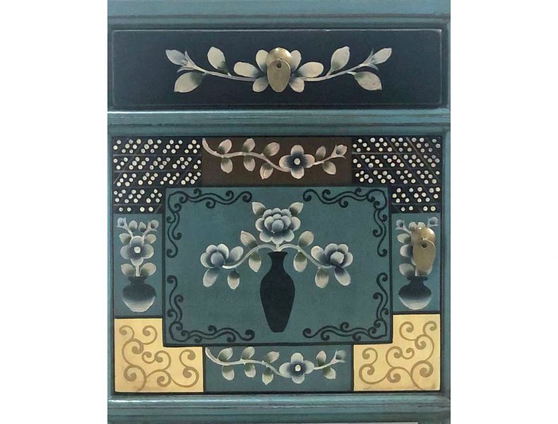 Chinese bedside table "Oceanflowers" - Art. 35191-6