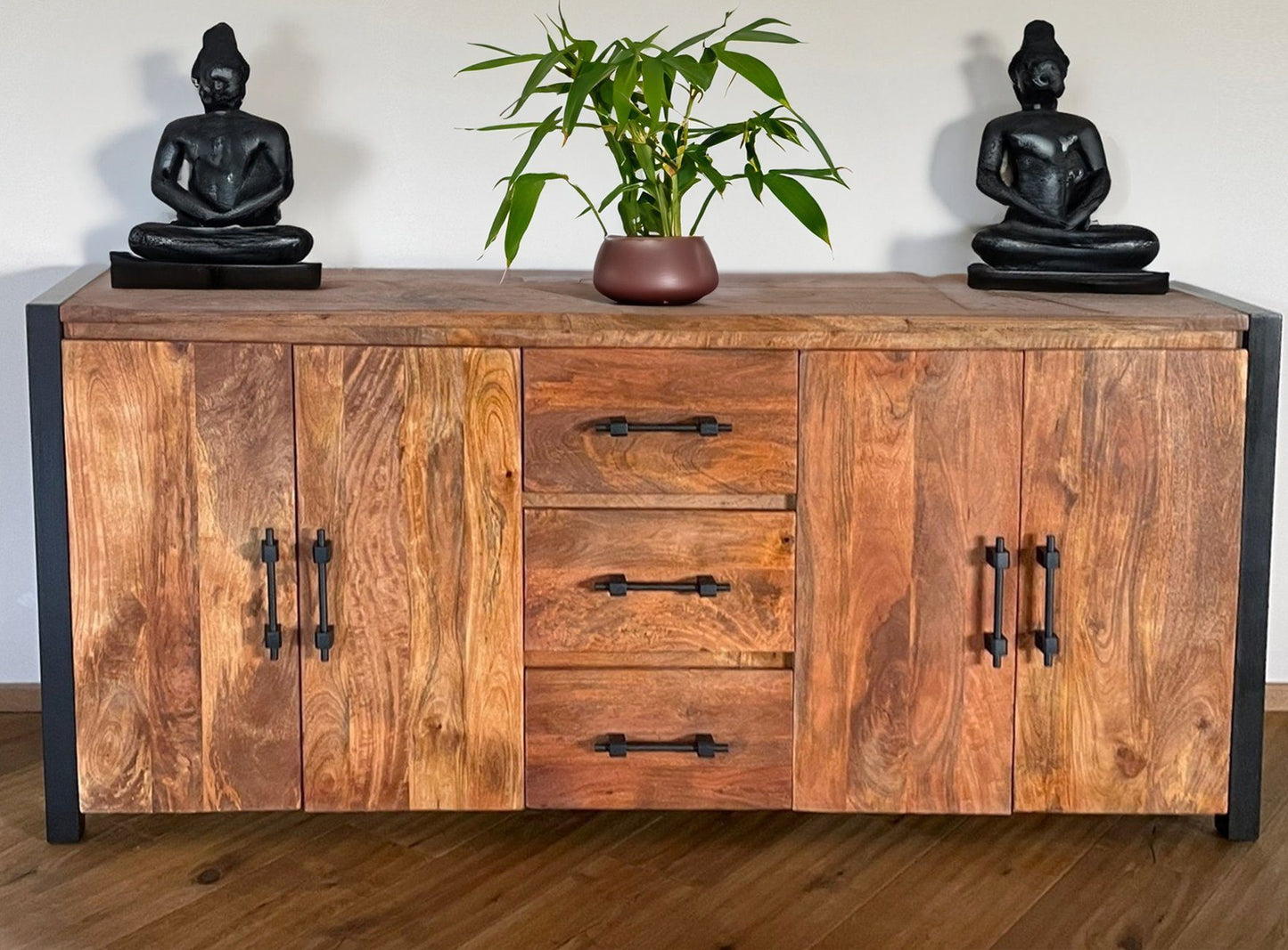 Mango wood sideboard chest of drawers shelf - Art. SB-4D