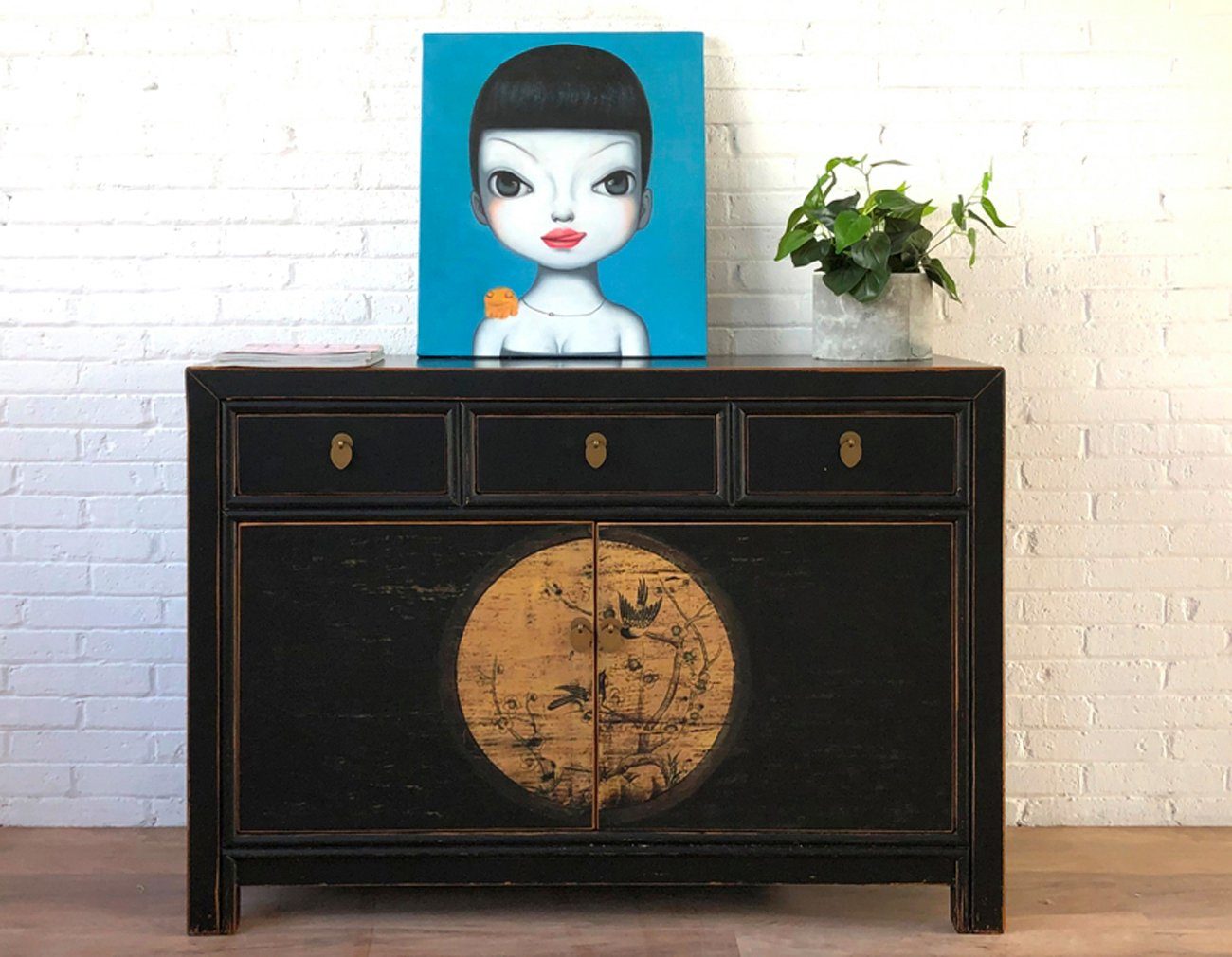 Chinese chest of drawers sideboard shelf "LesNoirs" - Art. 33082-11